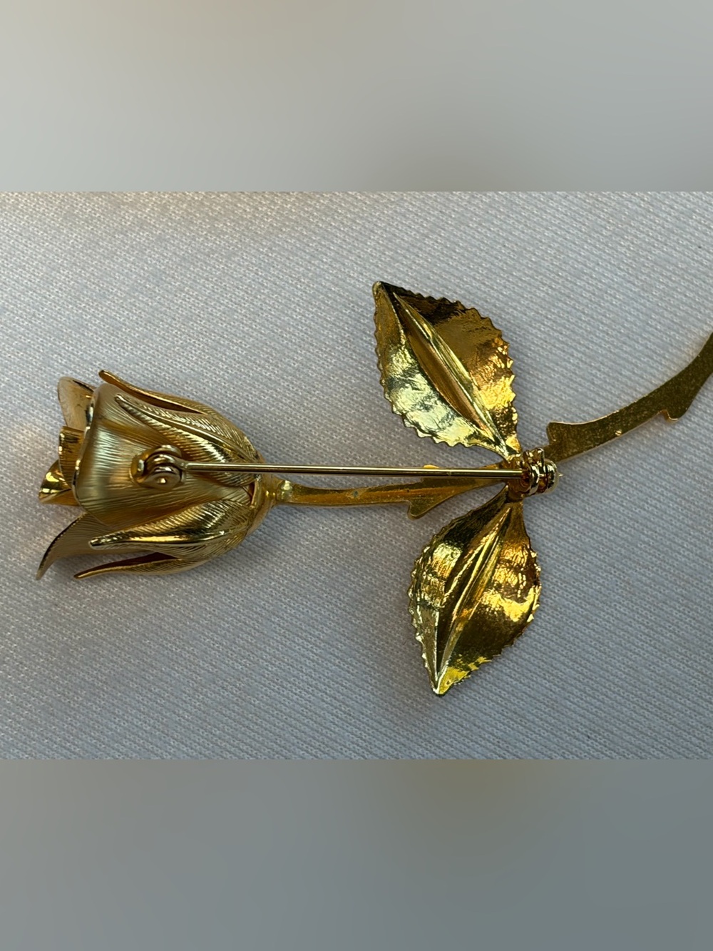 Vintage & Modern 4-Brooch Bundle:Roses&Tulips, Glass, Gold Filled, GUC - Picture 11 of 13